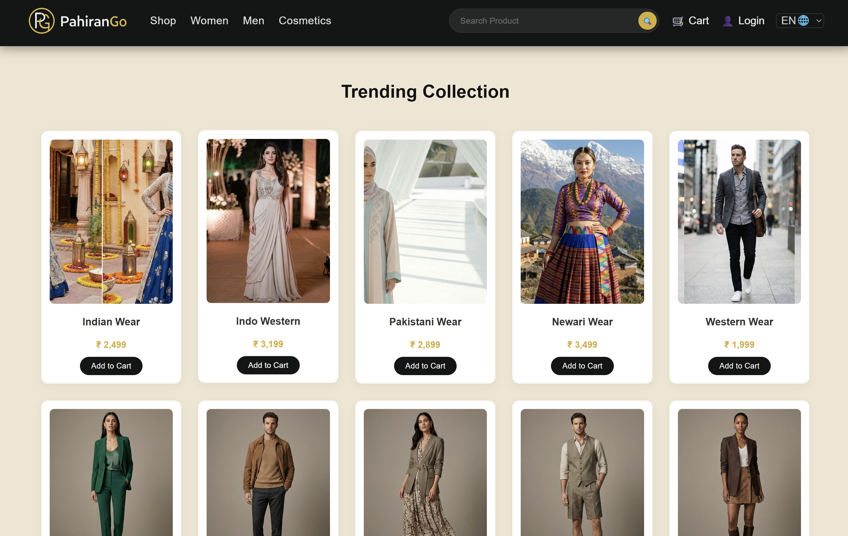 PahiranGo storefront dynamically fetched from MySQL