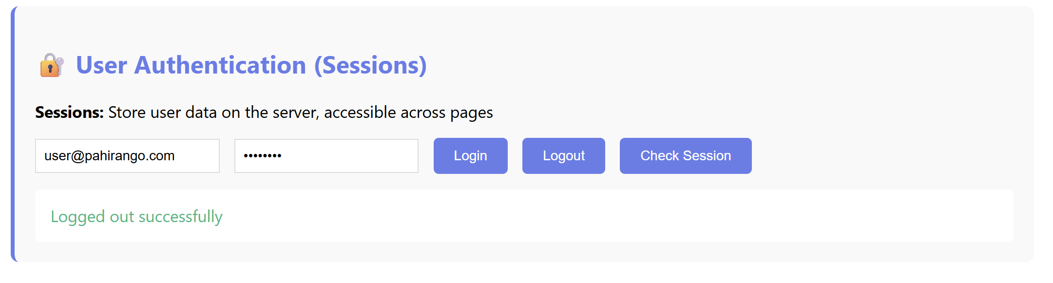 PHP session logout